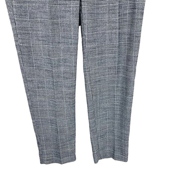 H&M black white plaid preppy academia trendy office ankle pants 4 - Picture 4 of 6